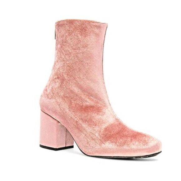 Free People Velvet Cecile Ankle Boots Pink Size 8 NWT - Picture 7 of 15